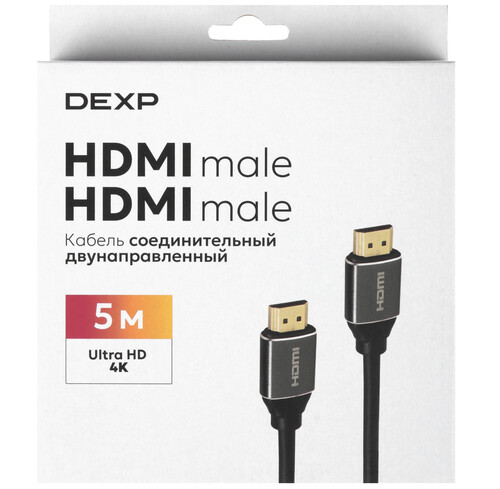 Купить Кабель  DEXP HDMI - HDMI, 5 м  5453852. Характеристики, отзывы и цены в Донецке