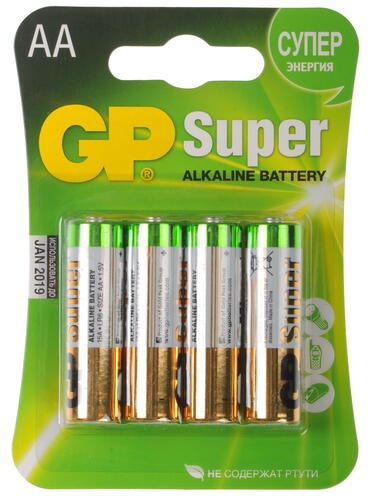 Купить Батарейка GP Super AA / AA (LR6/ER14505/FR6/R6P)  0144794. Характеристики, отзывы и цены в Донецке