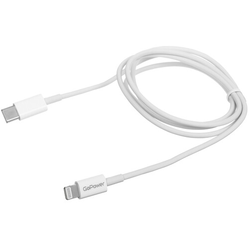 Купить Кабель круглый GoPower Lightning 8-pin - USB Type-C белый 1 м  5479664. Характеристики, отзывы и цены в Донецке