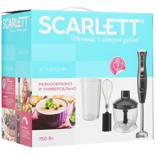 Купить Блендер погружной Scarlett SC-HB42F81 черный  1693823. Характеристики, отзывы и цены в Донецке