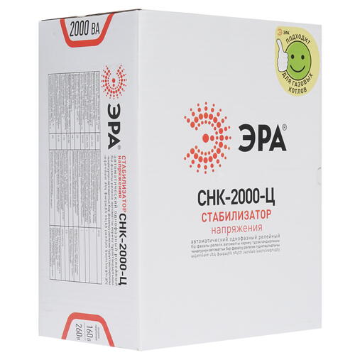 Купить Стабилизатор напряжения ЭРА СНК-2000-Ц  1353872. Характеристики, отзывы и цены в Донецке