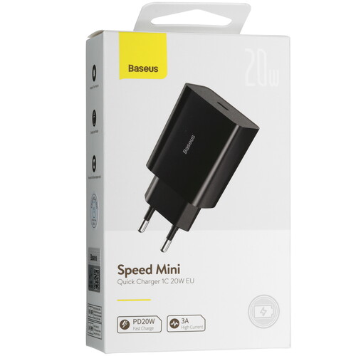 Купить Сетевое зарядное устройство Baseus Speed Mini черный  5370222. Характеристики, отзывы и цены в Донецке