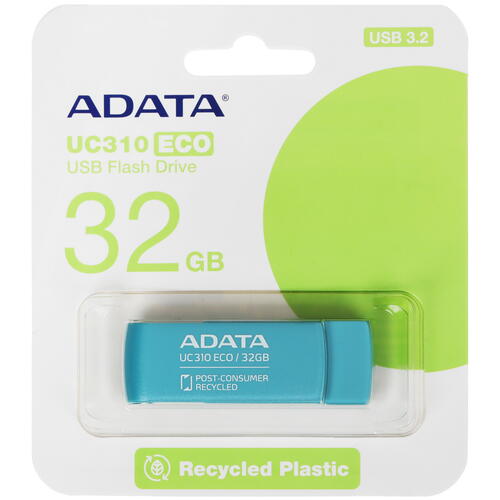 Купить Память USB Flash 32 ГБ AData UC310 ECO [UC310E-32G-RGN]  5444791. Характеристики, отзывы и цены в Донецке