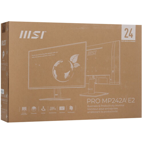 Купить 23.8" Монитор MSI PRO MP242A E2 черный  5482983. Характеристики, отзывы и цены в Донецке