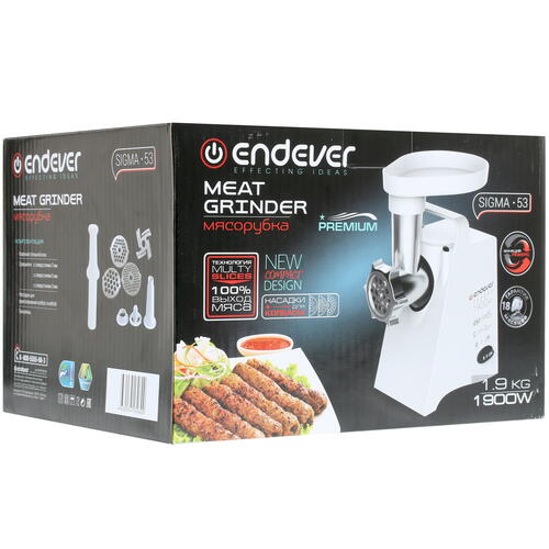 Купить Мясорубка электрическая Endever Sigma 53 белый  8116299. Характеристики, отзывы и цены в Донецке