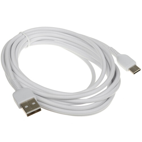 Купить Кабель круглый Hoco USB Type-C - USB 2.0 Type-A белый 3 м  5474972. Характеристики, отзывы и цены в Донецке