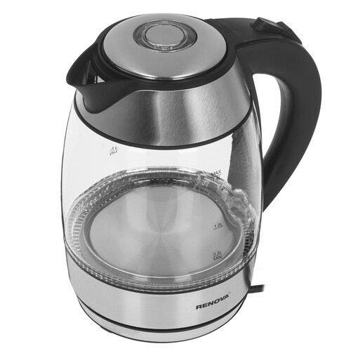 Купить Электрочайник Renova KT17G-06B серебристый  9207214. Характеристики, отзывы и цены в Донецке