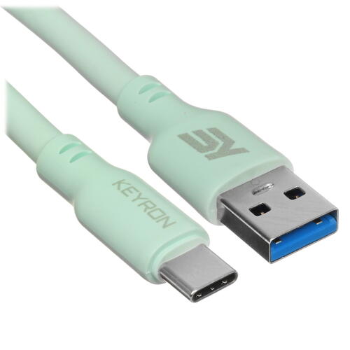 Купить Кабель круглый KEYRON USB Type-C - USB 3.0 Type-A зеленый 1.5 м  5433034. Характеристики, отзывы и цены в Донецке