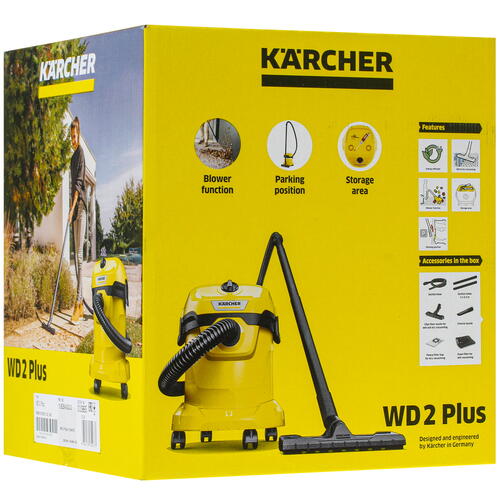 Купить Хозяйственный пылесос  Karcher WD 2 Plus V-15/4/18  5355840. Характеристики, отзывы и цены в Донецке