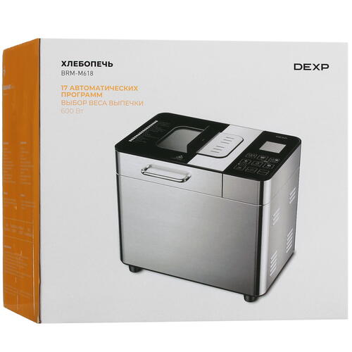 Купить Хлебопечь DEXP BRM-M618 серебристый  5099426. Характеристики, отзывы и цены в Донецке