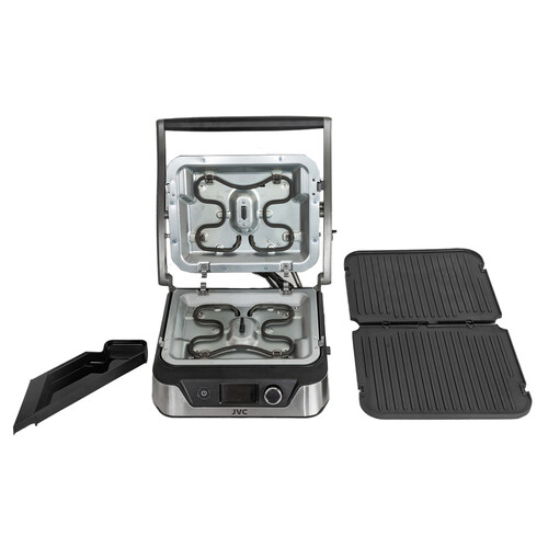 Купить Гриль JVC JK-GR305 серебристый  5353433. Характеристики, отзывы и цены в Донецке