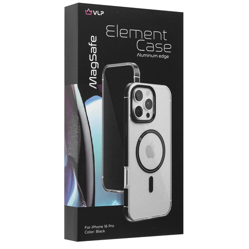 Купить Накладка  VLP Element Case для Apple iPhone 16 Pro черный/прозрачный  5487068. Характеристики, отзывы и цены в Донецке
