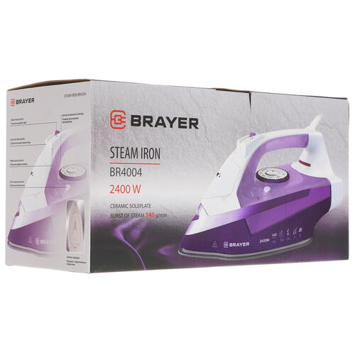Купить Утюг BRAYER BR4004 фиолетовый  5352458. Характеристики, отзывы и цены в Донецке