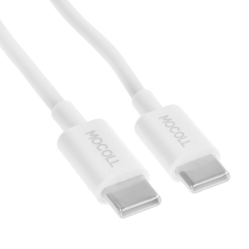 Купить Кабель круглый MOCOLL USB Type-C - USB Type-C белый 1.5 м  5470432. Характеристики, отзывы и цены в Донецке