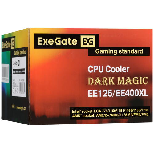 Купить Кулер для процессора ExeGate Dark Magic EE400XL-PWM.RGB  5365742. Характеристики, отзывы и цены в Донецке
