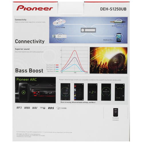 Купить Автопроигрыватель Pioneer DEH-S1250UB  5094810. Характеристики, отзывы и цены в Донецке