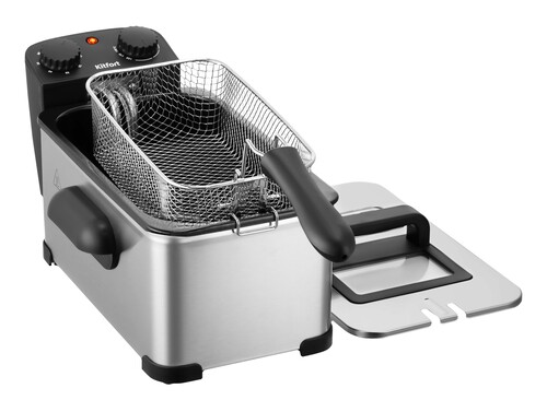 Купить Фритюрница Kitfort КТ-6482 серебристый  9212780. Характеристики, отзывы и цены в Донецке