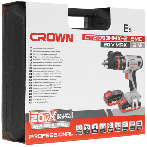 Купить Дрель-шуруповерт CROWN BL CT21093HMX-2 BMC  9288414. Характеристики, отзывы и цены в Донецке