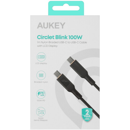 Купить Кабель круглый Aukey USB Type-C - USB Type-C черный 1 м  5607775. Характеристики, отзывы и цены в Донецке