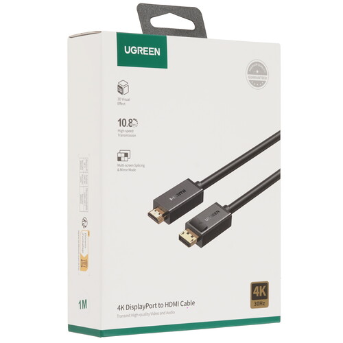 Купить Кабель однонаправленный Ugreen DisplayPort - HDMI, 1 м  9147640. Характеристики, отзывы и цены в Донецке