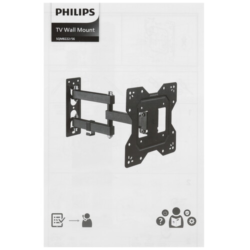Купить Кронштейн для ТВ Philips SQM8222/56 черный  5612472. Характеристики, отзывы и цены в Донецке