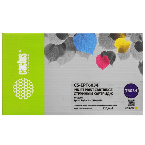 Купить Картридж Cactus CS-EPT6034 T6034 желтый  9146634. Характеристики, отзывы и цены в Донецке