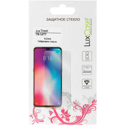 Купить Защитное гибридное стекло LuxCase для экрана teXet TM-5077  4814241. Характеристики, отзывы и цены в Донецке