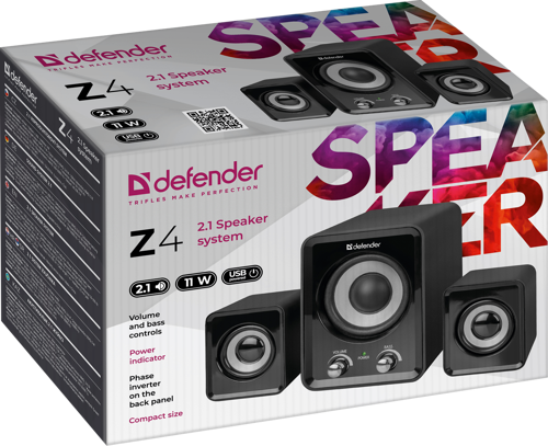 Купить Колонки Defender Z4 черный  7966270. Характеристики, отзывы и цены в Донецке