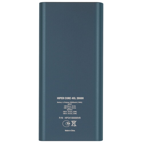 Купить Портативный аккумулятор HIPER CORE 4XL синий  9242632. Характеристики, отзывы и цены в Донецке