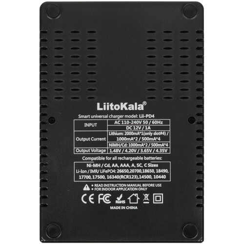 Купить Зарядное устройство LiitoKala Lii-PD4 EU+Carcable  9212319. Характеристики, отзывы и цены в Донецке