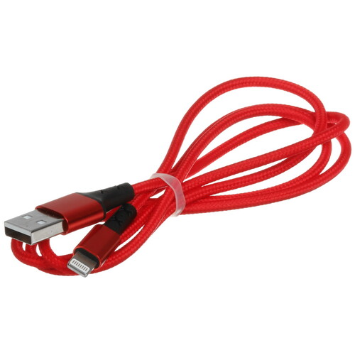 Купить Кабель круглый Borofone Lightning 8-pin - USB 2.0 Type-A красный 1 м  5475059. Характеристики, отзывы и цены в Донецке