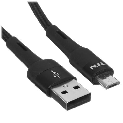 Купить Кабель круглый TFN micro USB - USB 2.0 Type-A черный 1.2 м  5465320. Характеристики, отзывы и цены в Донецке
