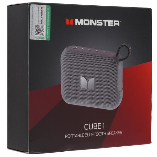 Купить Портативная колонка MONSTER Cube 1, серый  9309097. Характеристики, отзывы и цены в Донецке