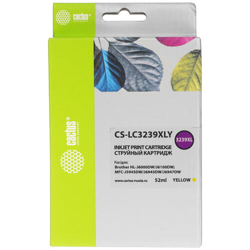 Купить Картридж Cactus CS-LC3239XLY желтый  9914036. Характеристики, отзывы и цены в Донецке