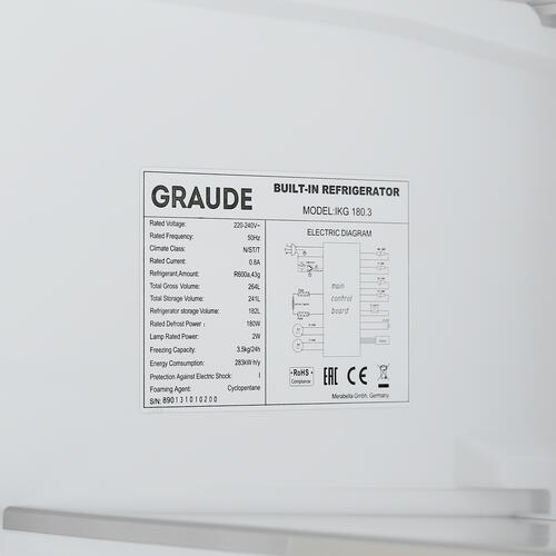 Купить Встраиваемый холодильник Graude IKG 180.3  8136077. Характеристики, отзывы и цены в Донецке