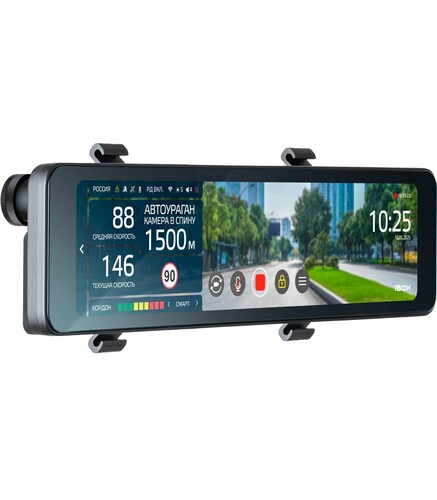 Купить Видеорегистратор-зеркало с радар-детектором iBOX Range 2 LaserVision WiFi Signature Dual + салонная камера  5638337. Характеристики, отзывы и цены в Донецке