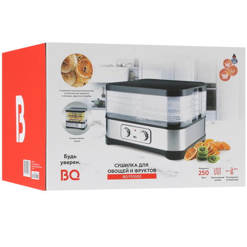 Купить Сушилка для овощей и фруктов BQ FD1000 серебристый  9902522. Характеристики, отзывы и цены в Донецке
