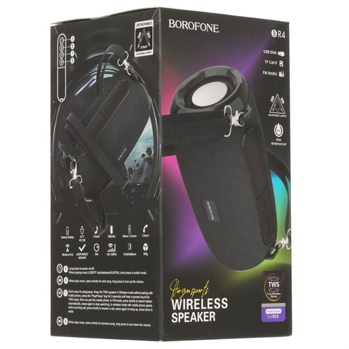 Купить Портативная колонка Borofone BR4 Horizon, черный  5465128. Характеристики, отзывы и цены в Донецке