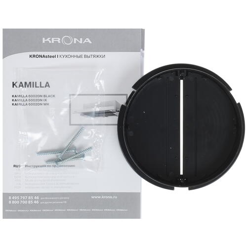 Купить Вытяжка телескопическая KRONA KAMILLA 600 2DN черный/черный  1611844. Характеристики, отзывы и цены в Донецке