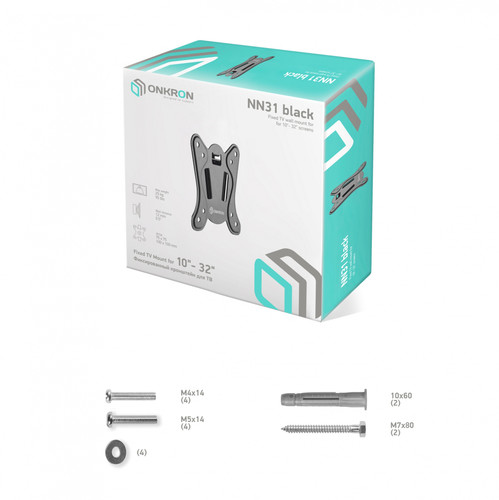 Купить Кронштейн для ТВ ONKRON NN31 черный  4830287. Характеристики, отзывы и цены в Донецке