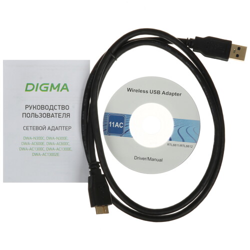 Купить Wi-Fi адаптер Digma DWA-AC13002E  9159428. Характеристики, отзывы и цены в Донецке