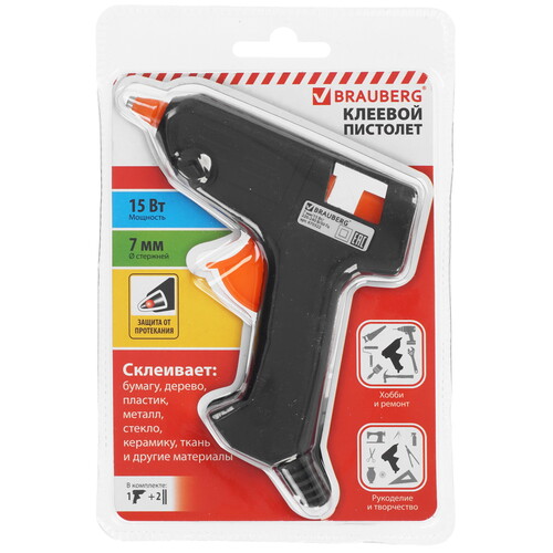 Купить Клеевой пистолет BRAUBERG 670322  5489783. Характеристики, отзывы и цены в Донецке