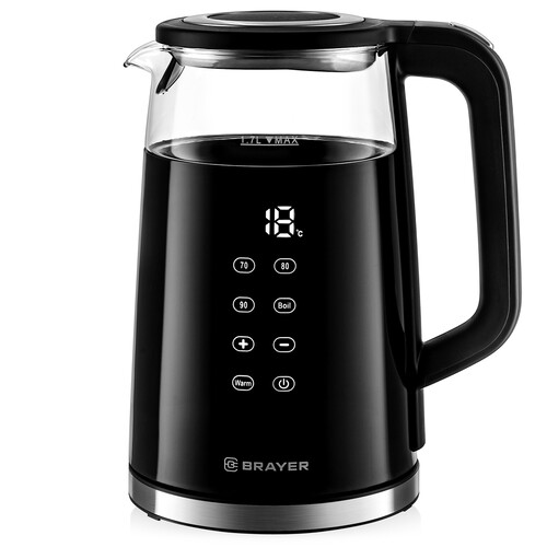 Купить Электрочайник BRAYER BR1037 черный  9987393. Характеристики, отзывы и цены в Донецке