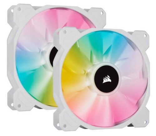 Купить Комплект вентиляторов Corsair iCUE SP140 RGB ELITE Performance [CO-9050139-WW] белый  5610058. Характеристики, отзывы и цены в Донецке