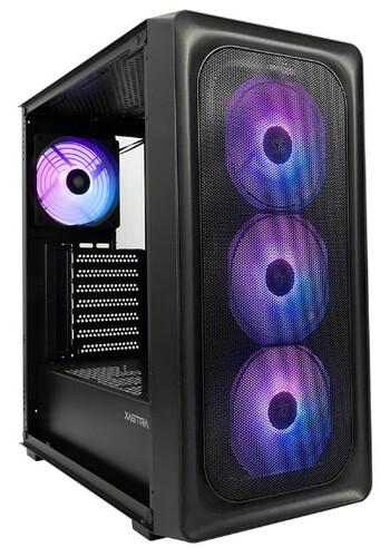 Купить Корпус XASTRA A407 4ARGB [A407-4FC12A] черный  9314180. Характеристики, отзывы и цены в Донецке