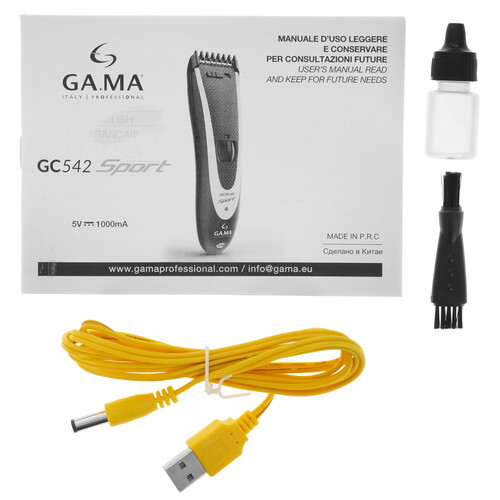 Купить Машинка для стрижки Ga.Ma GC542 SPORT черный/желтый  5354261. Характеристики, отзывы и цены в Донецке