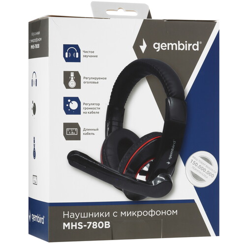 Купить Проводные наушники Gembird MHS-780B черный  5355722. Характеристики, отзывы и цены в Донецке
