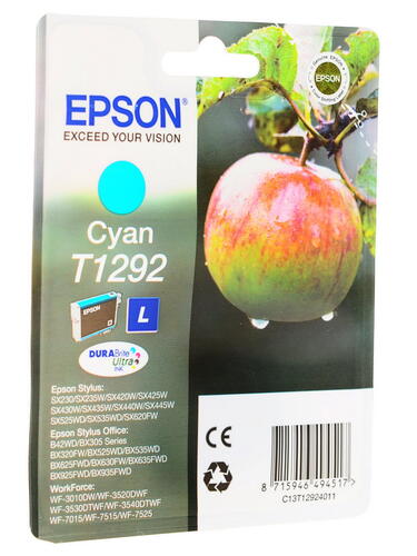 Купить Картридж Epson T1292 L голубой  0126048. Характеристики, отзывы и цены в Донецке