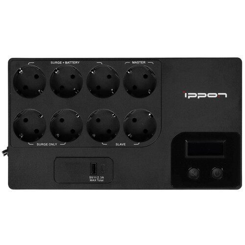 Купить ИБП Ippon Kirpich 1050  9206240. Характеристики, отзывы и цены в Донецке