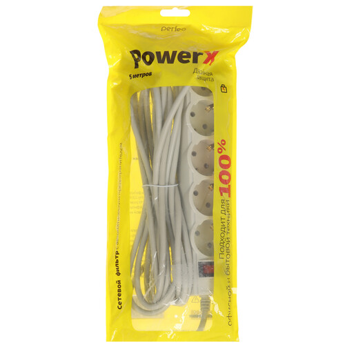 Купить Сетевой фильтр Perfeo POWERX PF_A4719 серый  9172313. Характеристики, отзывы и цены в Донецке